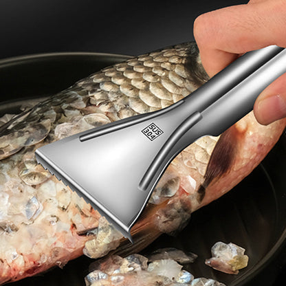🐟 ¡COMPRA 1 LLEVA 2! ✨ Afilado Escamador de Pescado de Acero Inoxidable - Diseño Ergonómico Antideslizante para una Preparación Rápida en la Cocina 🔪🧤