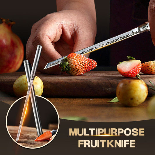 🎁🔥 ¡Compra 2, lleva 1 GRATIS! 🍎🔪 Cuchillo multiusos portátil para frutas con funda ✨