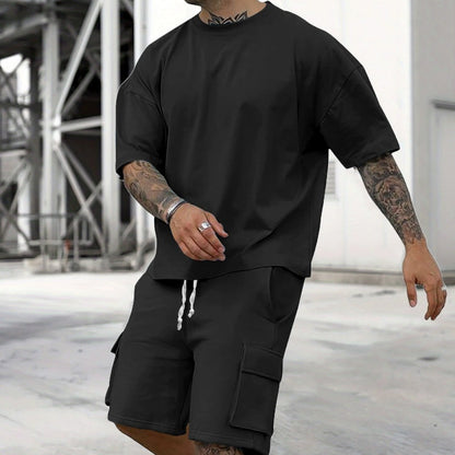 🔥50 % de réduction🩳Ensemble Décontracté Homme ✅ T-Shirt & Short | Confort Léger au Quotidien 👕