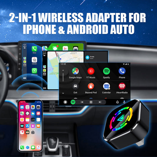 📱 60% DI SCONTO ORA! 🚗 Adattatore Wireless 2-in-1 per iPhone & Android Auto – Trasmissione Senza Fili, Connessione Stabile & Facile Installazione ⚡📦