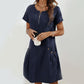 👗 50% DE RÉDUCTION! ✨ Robe Femme à Demi-Zip – Poches Boutonnées, Tissu Doux & Coupe Décontractée 🌸