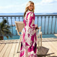 💎 50% DE RÉDUCTION ! 💎 Robe Longue à Col V pour Femmes – Imprimé Floral Abstrait, Tissu Fluide & Parfaite pour l’Été