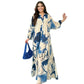 💎 50% DE RÉDUCTION ! 💎 Robe Longue à Col V pour Femmes – Imprimé Floral Abstrait, Tissu Fluide & Parfaite pour l’Été