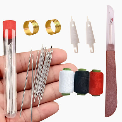 🧵 ¡COMPRA 1 LLEVA 2! ✨ Kit de Costura de 37 Piezas - Incluye Dedales, Hilos, Tijeras y Organizador Portátil para Reparaciones Rápidas 🪡📦