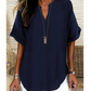 👕 50% DE RÉDUCTION! 🌸 Top Ample Uni à Manches Courtes – Tissu Léger, Coupe Décontractée & Polyvalent ✨