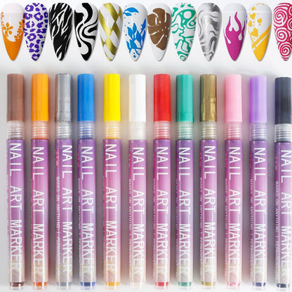 💅🔥 50 % DE RÉDUCTION – Set de Plumas pour Art de Ongles 12 Couleurs 🎨✨