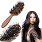 Cepillo para el cabello con cerdas de jabalí y diseño curvo