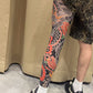 Manga de pierna elástica con estampado de tatuajes