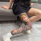 Manga de pierna elástica con estampado de tatuajes