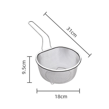 🧼🔪 Passoire inox 304 hygiénique – Ne rouille pas, sans odeur, idéale pour filtrer bouillons, quinoa et salades, l’indispensable des cuisines saines et modernes 🌿✨