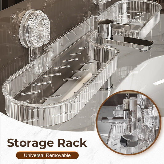 🔥 ¡COMPRA 2 LLEVA 3! 🚰 Estante Universal Extraíble para Grifos - Amplía Espacios de Almacenamiento en Cocina/Baño sin Obras 🔩📦