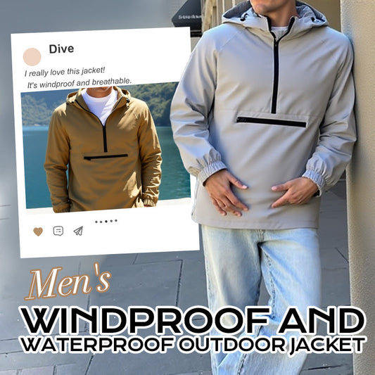🧥 59% DE DESCUENTO ! 💨 Chaqueta Impermeable Cortavientos para Hombre - Ligera y Plegable para Senderismo, Ciclismo y Uso Diario 🌧️✨