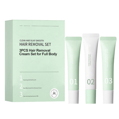 🪒 ¡COMPRA 2 LLEVA 3! 🌸 Pack de 3 Cremas Depilatorias Corporales - Elimina Vello sin Dolor con Ingredientes Naturales ✨🧴