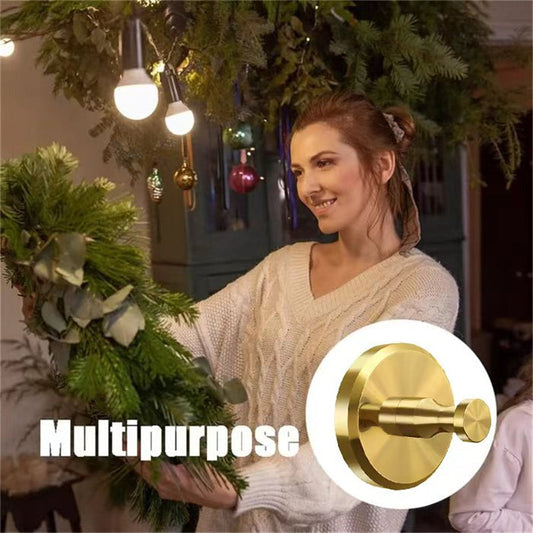 🎄 50% DE DESCUENTO ! ✨ Gancho de Ventosa para Coronas Navideñas - Acero Inoxidable, Sujeción Fuerte sin Dañar Puertas/Ventanas 🎁🔧