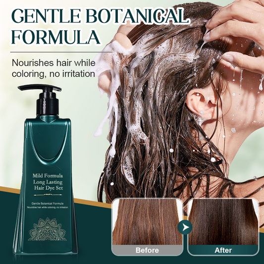 💇‍♀️ ¡COMPRA 2 LLEVA 3! 🌈 Set de Tintes para el Cabello de Larga Duración - Cobertura de Canas sin Dañar el Cuero Cabelludo ✨🧴