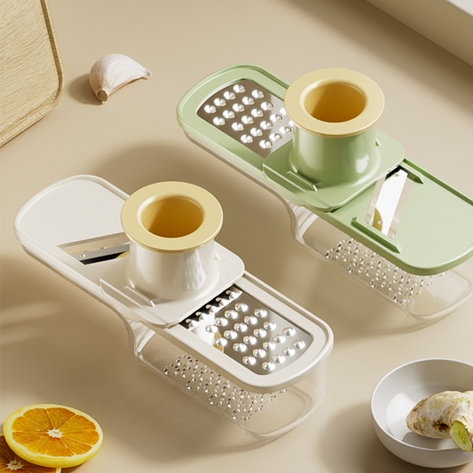 🔪 ¡COMPRA 2 = 3! ✨ Mandolina 3en1 - Rebanadora Segura con Recipiente 🥒📦