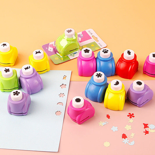 ✂️ ¡50% DE DESCUENTO! 🎨 Punzón DIY para Manualidades Infantiles - Crea Formas Adorables (Estrellas/Corazones/Círculos) para Tarjetas y Álbumes 📏🎁
