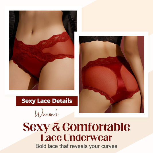 🌸 ¡COMPRA 2 LLEVA 3! ✨ Ropa Interior de Encaje para Mujer - Combinación de Sensualidad y Comodidad, Diseño Transpirable y Suave al Tacto 💃📦