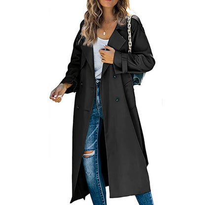 🧥 ¡60% DE DESCUENTO! ✨ Gabardina Larga Vintage para Mujer - Estilo Clásico Impermeable y Elegante para Otoño/Invierno 🍂👢