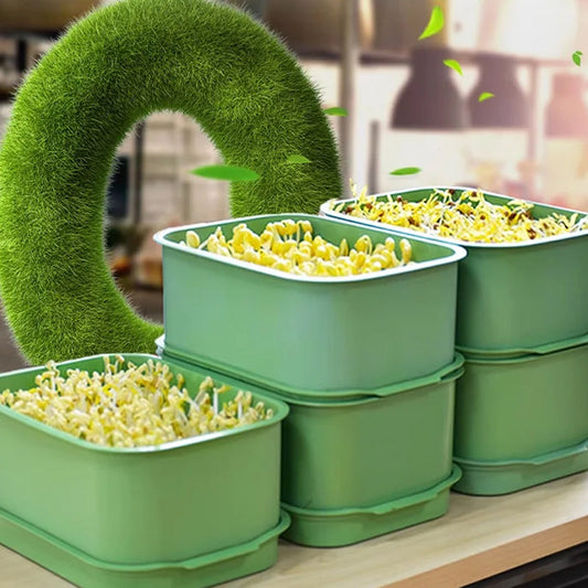 🌱 ¡COMPRA 3 LLEVA 4! ✨ Caja de Cultivo de Judías Germinadas Apilable - Kit de Huerto Urbano Multinivel para Brotes Frescos en Casa 🏡🥗