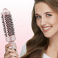 Brosse à Coiffer 2 en 1 pour Volume - Température Réglable, Céramique Tourmaline - Noir/Rose