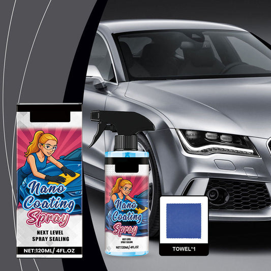 🚗 ¡COMPRA 2 LLEVA 3! ✨ Spray Abrillantador para Coches + Toalla - Efecto Brillante en 5 Minutos sin Rayar, Protección Duradera contra el Polvo ☀️🧼