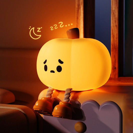 🎃 60% DE DESCUENTO ! ✨ Lámpara Nocturna Calabaza de Silicona - Luz Regulable y Tacto Suave, Ambiente Acogedor para Dormitorio Infantil o Decoración 🎁🛏️