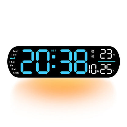 🕒 60% DE DESCUENTO ! ✨ Reloj de Pared Digital LED - Fecha/Temperatura/Alarma, 7 Colores, Ideal para Hogar u Oficina 🌙📦