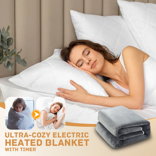 🛌 60% DE DESCUENTO ! ✨ Manta Eléctrica con Temporizador - Calor Ajustable y Apagado Automático, Ultra Suave para un Sueño Cálido en Invierno ❄️📦