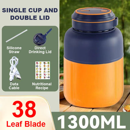 🍹 60% DE DESCUENTO ! ✨ Exprimidor Portátil Inalámbrico - Mezcla Bebidas en 30s, Batería Recargable, Ideal para Viaje/Deporte 🚀📦