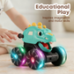 🦖 50% DE DESCUENTO! ✨ Coche de Juguete Dinosaurio Press & Go - Luces y Sonidos con Movimiento Automático para Niños Pequeños 🎮🚗