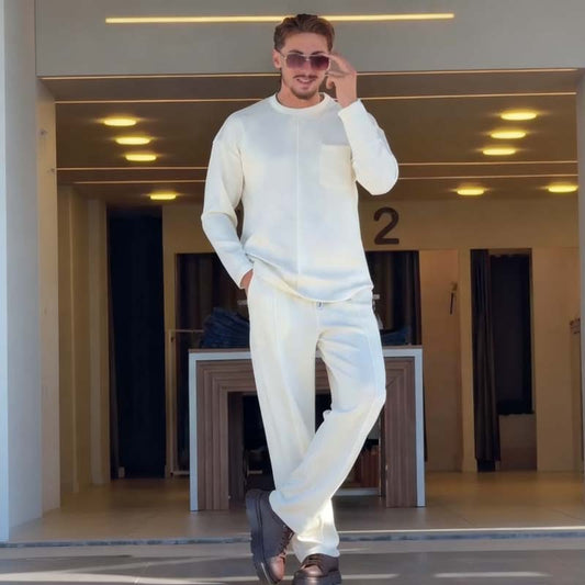 👕 60% DE DESCUENTO! ✨ Conjunto Casual de 2 Piezas para Hombre - Tejido Elástico y Transpirable para Máximo Confort en Otoño e Invierno 🍂🛍️