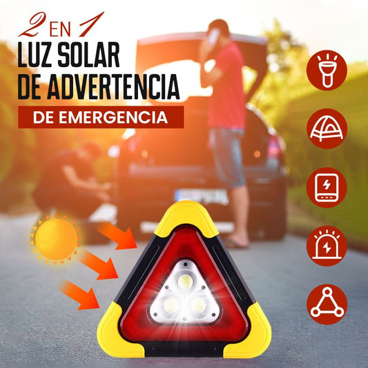 🆘 50% DE DESCUENTO! ✨ Luz Solar de Emergencia 2 en 1 - Funciona con Energía Solar con 3 Modos (Flash/Strobe/Constante) para Seguridad Vial ☀️🚗