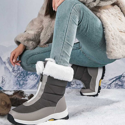 👢 69% DE DESCUENTO! ✨ Botas de Nieve para Mujer con Cremallera - Aislamiento Térmico y Suela Antideslizante para Climas Invernales Extremos ❄️🔒