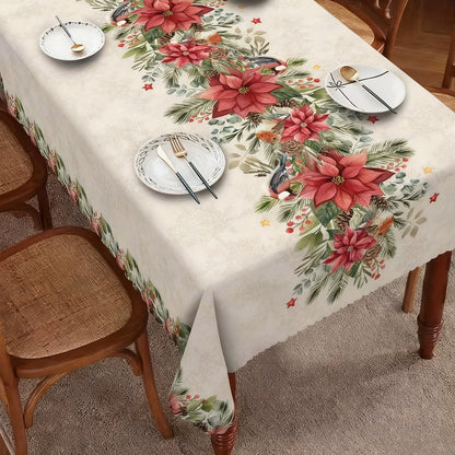 ✨Nouveautés de Noël✨Nappe élégante avec imprimé de Noël