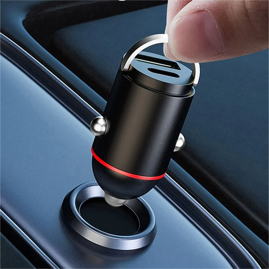 🚗 ¡50% DE DESCUENTO! ✨ Cargador Rápido Compacto de 2 Puertos para Coche - 24W USB-C y USB-A con Protección contra Sobrecalentamiento para Carga Eficiente en Movimiento 🔌📱