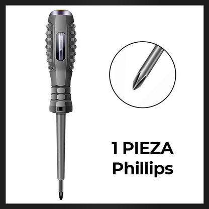 🛠️ ¡50% DE DESCUENTO! ✨ Destornillador Magnético 2 en 1 de Alto Torque con Detector de Electricidad - 15 Accesorios y Probador de Voltaje para Reparaciones Seguras y Eficaces ⚡🔧