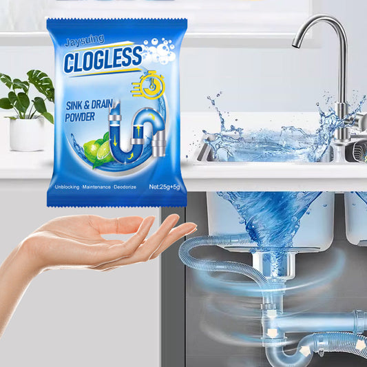 🧼 ¡COMPRA 1 LLEVA 2! ✨ Polvo Limpiador para Desatascar Desagües - Elimina Grasa y Malos Olores al Instante 🚰💨