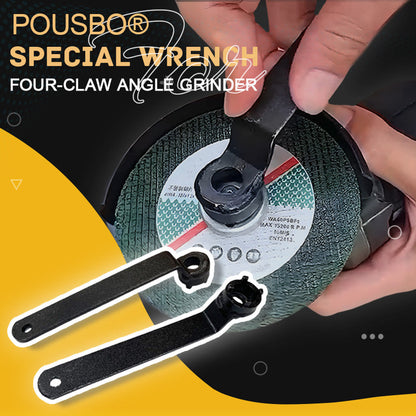 🔧 ¡COMPRA 1 LLEVA 2! ✨ Llave de Ajuste para Amoladora Angular de 4 Garras - Diseño Antideslizante con Almohadillas Protectoras para un Apriete Seguro 🛠️🔒