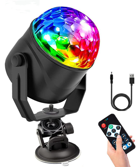 🌈 ACQUISTA 3 OTTIENI 4! ✨ SFERA DISCO MAGICA - 6 Colori & 4 Modalità, Rotazione Automatica per Feste, Alimentazione USB con Telecomando 🎉🪩
