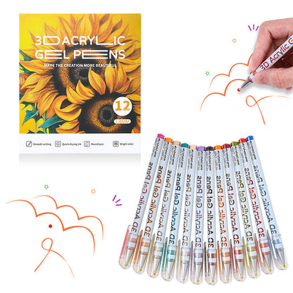 🖍️ 50% DI SCONTO! ✨ SET PENNE GEL - 12 Colori Vivaci per Disegno e Scrittura, Tratto Fluido e Coprente, Ideale per Scuola, Ufficio e Progetti Creativi 🎨✏️