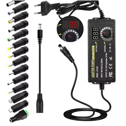 📢📢50% DE RÉDUCTION !! ⏰ Adaptateur secteur universel réglable 3V–24V/3A – Écran numérique, protection intelligente & compatible avec routeurs, LED, caméras