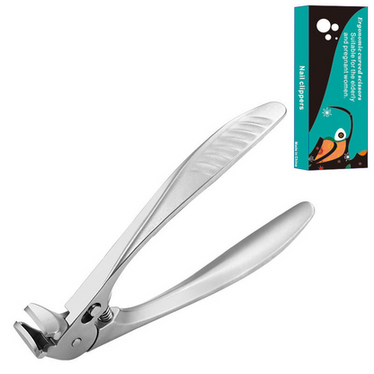 ✂️👵✨ PROMO LIMITÉE 50% ! Coupe-Ongles pour Seniors et Personnes à Mobilité Réduite – Ouverture Extra-Large, Récupérateur de Rognures, Prise Ergonomique Antidérapante, Acier Inoxydable (Argent/Noir) 🛡️