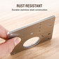 🔧 50 % DE RÉDUCTION ! 🚪 Plaque de réparation de charnière en acier inoxydable — Réparez rapidement les portes de placard desserrées, sans remplacement