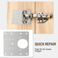 🔧 50 % DE RÉDUCTION ! 🚪 Plaque de réparation de charnière en acier inoxydable — Réparez rapidement les portes de placard desserrées, sans remplacement