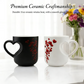 ☕💖✨ PROMO -50% ! Mug Cœur Change-Couleur – Magie Thermique, Poignée Cœur & Lavable Micro-Ondes (Noir)