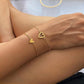 💝 50% DE RÉDUCTION ! 💕 Ensemble de 2 Bracelets Assortis avec Breloques Cœur – Design Romantique, Cadeau Idéal & Taille Réglable 🎁