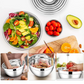 🍲 6 Bols en Acier Inoxydable – Inox 304 – 3 Accessoires Râpes Inclus for Cuisine
