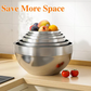 🍲 6 Bols en Acier Inoxydable – Inox 304 – 3 Accessoires Râpes Inclus for Cuisine