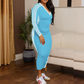 Robe près du corps Femme à manches longues, col en V et détails sportifs à rayures – Coupe flatteuse pour toutes les saisons ! 🌟